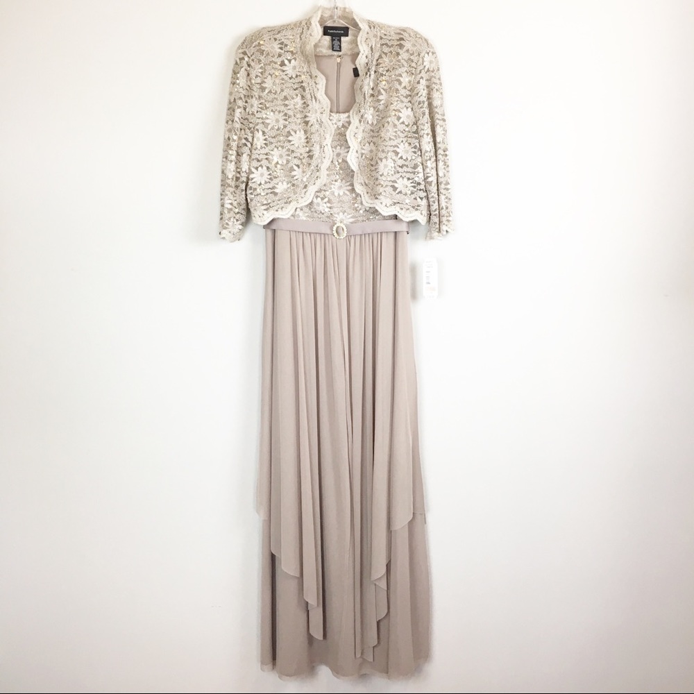 NWT Champagne Formal Dress with Jacket
